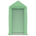 thumbnail image 4 of vidaXL Green PE Mesh Fabric Greenhouse Steel Frame 3.3'x1.6'x6.2' 5.4 ft² for Home Garden, 4 of 10