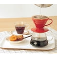 thumbnail image 3 of Hario VDCR-02R V60 02 - Gotero de café de cerámica rojo para 1-4 tazas, 3 of 7