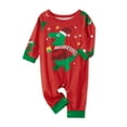 thumbnail image 4 of KOMOO Family Christmas Pjs Matching Sets Print Xmas Long Sleeve Sleepwear Nightwear christmas pajamas, 4 of 8