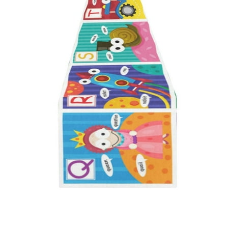

MYPOP Alphabet Cotton Linen Table Runner 16x72 Inches