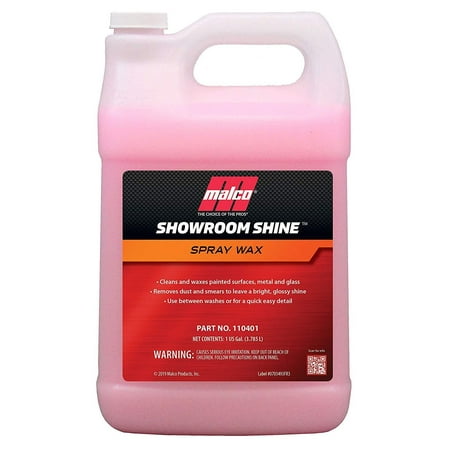 Malco Showroom Shine Spray Car Wax – Best Car Wax Spray for Professional Finish/Easy to Use Instant Detailer Spray/Cleans and Waxes Painted Surfaces, Metal and Glass / 1 Gallon (