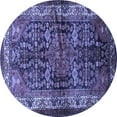 thumbnail image 1 of Ahgly Company Machine Washable Indoor Round Persian Blue Traditional Area Rugs, 6' Round, 1 of 4