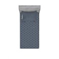 thumbnail image 2 of Japanese Bedding Set with Sheet & Covers, Diamond Line Pattern with Squares and Abstract Graphic Flowers, Printed Bedroom Decor 2 Shams, 4 Sizes, Charcoal Grey Dark Blue, by Ambesonne, 2 of 3