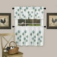 thumbnail image 3 of 3 Piece Curtains Tiers and Valances Set, Dandelion Flower Floral Print Vintage Farmhouse Decoration Rod Pocket Short Window Treatment Tiers Curtains Panel and Valance for Cafe Bathroom Kitchen, 3 of 6