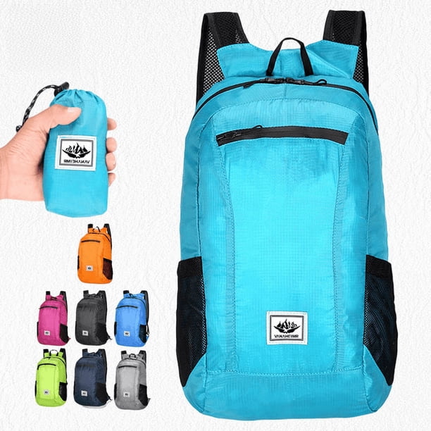 Mochila deportiva para exteriores, impermeable, sencilla y portátil, plegable, cómoda y ligera, de piel.