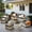 Black, variant on Vcatnet Outdoor Conversation Set, 6 Pieces Sectional Sofa, All Weather Wicker Patio Furniture Set with Swivel Rocking Chairs, Dark Gray