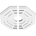 thumbnail image 2 of 14"OD x 3"ID x 5 1/2"C x 1"P Westin Architectural Grade PVC Contemporary Ceiling Medallion, Two Piece, 2 of 11