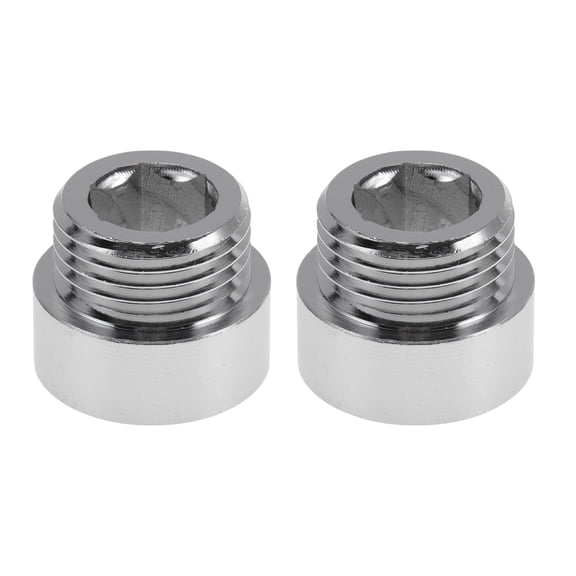 Unique Bargains Copper Electroplated Pipe Fittings 1/2"Female x 1/2"Male Female to Male Nipple Adapter 25/32" 2 Pcs