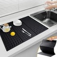 thumbnail image 5 of Large Silicone Dish Drying Mat - Collapsible Trifold Easy Clean Kitchen Drain Rack for Multiple Uses Heat Design for Countertop and Dish Drying, 5 of 5