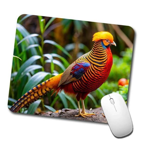Golden Pheasant Mouse Pad Low Profile Gaming Mat
