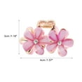 thumbnail image 4 of Unique Bargains 1 Pc Fashion Double Flower Hair Clips Hairdo Clip Purple, 4 of 5