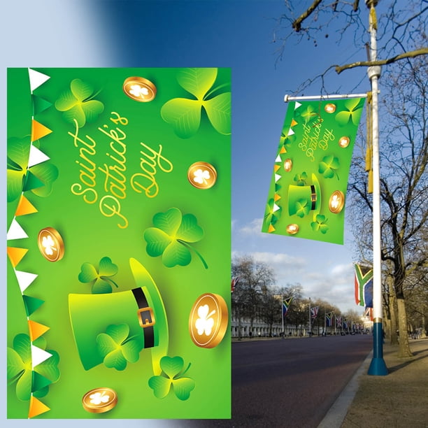 RKSTN st patricks day decorations St. Patrick's Day Background Cloth Flag Festival Party Decoration