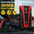 thumbnail image 2 of 011 3000A Car Battery Jump Starter,12V Jump Starter Battery Pack (up to 9.0L Gasoline and 7.0L Diesel Engine), Portable Jump Box with 3 Modes Flashlight and Jumper Cable, 2 of 14