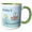 Green/White, variant on 3drose, Funny Octopus Pushing Sub up Out of Water Expect Unexpected, 11oz Magic Transforming Mug