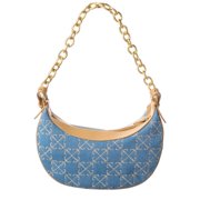 Off-White™ Hemisphere Denim & Leather Shoulder Bag, Blue