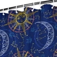 thumbnail image 3 of Blue Sun Moon Constellation Pattern Shower Curtain 84"x72" ,Bathroom Decorative Shower Curtains Set with 12 Hooks,Modern Waterproof Washable Shower Curtain, 3 of 6