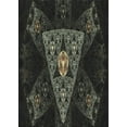 thumbnail image 1 of Ahgly Company Indoor Rectangle Patterned Black Novelty Area Rugs, Swatch Sample, 1 of 6