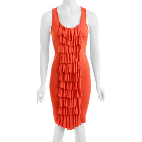 Women's Ruffle Front Knit Dress