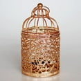 thumbnail image 2 of Guardoinrt Electroplated Metal Birdcage Shape Tea Light B- Candle Holder Rose Gold Type B 1Set, 2 of 6