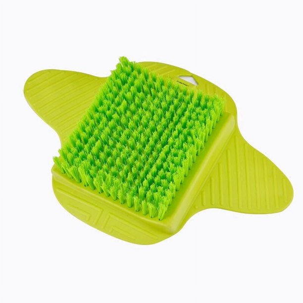 2 uds limpiador de pies de ducha exfoliante masajeador de pies ducha de Spa con ventosa mejora la circulación de los pies verde-azul