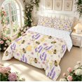 thumbnail image 2 of Erosebridal Vintage Bug Bee Full Size Comforter Sets,Watercolor Floral Bedding Comforter Set,Cream Yellow,Reversible,3-Piece,1 Comforter and 2 Pillowcases, 2 of 7