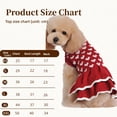 thumbnail image 2 of 2Pack Pet Heart-Pattern Knit Sweater Dress, Dog Turtle Neck Bodycon Jumper, Cute Warm Puppy Clothes for Small Dogs(Pink+Red), 2 of 5