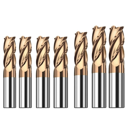 

SEFUONI CNC Straight Shank Mill Cutter Drill Bit Metalworking Tool for Milling Machine