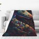 thumbnail image 1 of Fotbe Colorful Patterned Snake Manta de Franela Acolchonada con Estampado, Súper Suave y Esponjosa, Extra Grande para Sofá, Cama, Uso Todo el Año-80"x60", 1 of 7