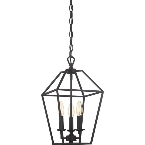Quoizel AVY5203PN Aviary 9.5" 3-Light Foyer Chandelier in Palladian Bronze