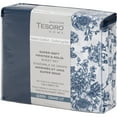 thumbnail image 3 of Sheet Set 4PC Q Floral Print Solid Navy, 3 of 3