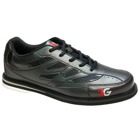3G Kicks Unisex Bowling Shoes – Black, Universal Slide Sole, Synthetic Leather