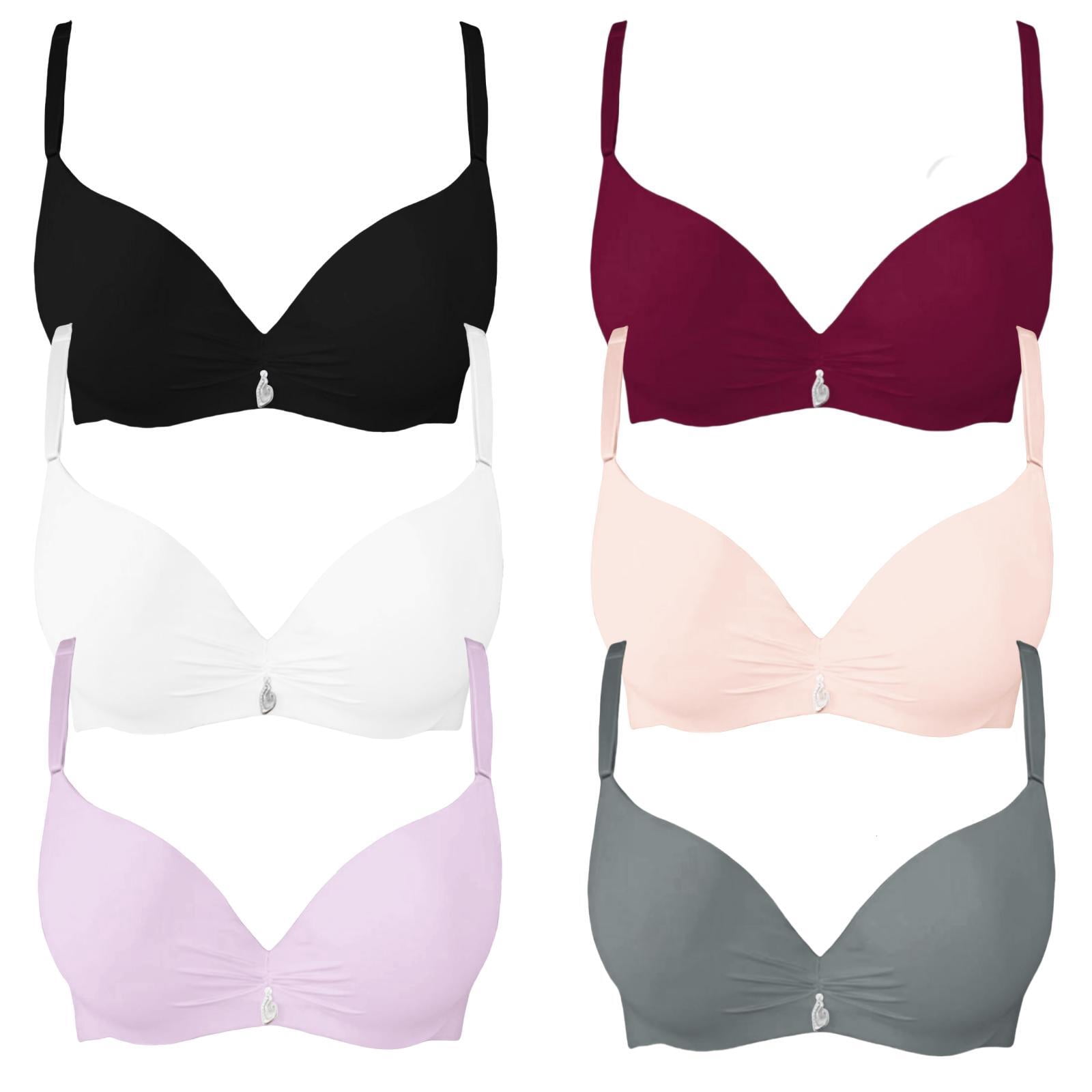 GAI YI 38B Bras for Women 6 Pack Underwire Full Coverage Bra, black lace bra,Everyday Bras with 6 colors