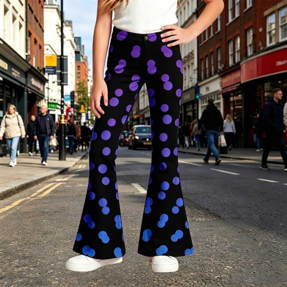 Girls Pants 1 Shimmering Glitter Wide Leg Trousers with Casual Fit and Detailing for Everyday