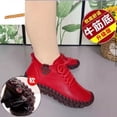 thumbnail image 2 of Cowgirl soft bottom mother shoes women real leather not tired feet spring and summer flat single shoes casual shoes women, 2 of 2