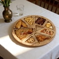 thumbnail image 4 of Jkung Wooden Serving Tray with 8 Removable Dividers Multi-Compartment Platter for Fruits Snacks Nuts Charcuterie Board Versatile Cheese Party Tray, 4 of 8