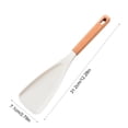 thumbnail image 2 of Silicone Spatula Kitchen Turner, Multicolor Silica Gel Head With Wooden Handle, Heat Resistant Nonstick Cooking and Baking Utensil for Flipping, Scraping and Mixing, 2 of 5