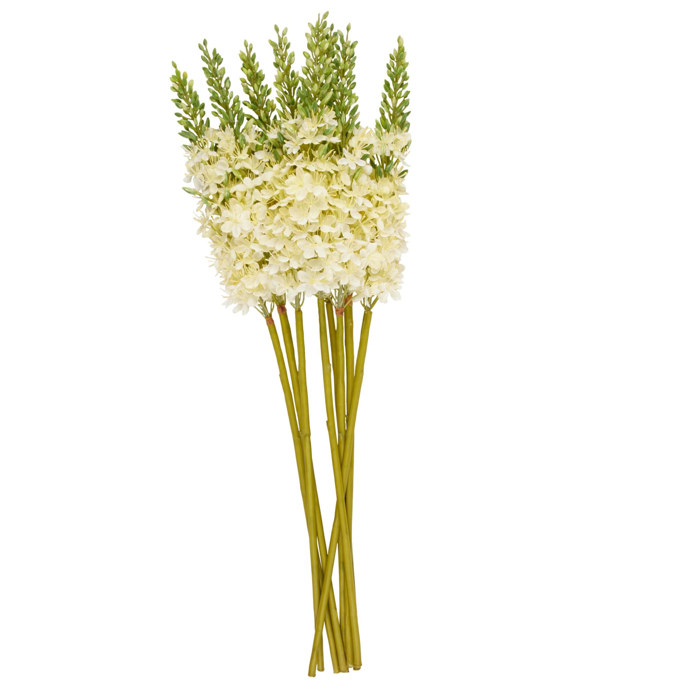 34" Plastic Floral Tall Eremurus Artificial Flower Stem, by DecMode (8 Count)