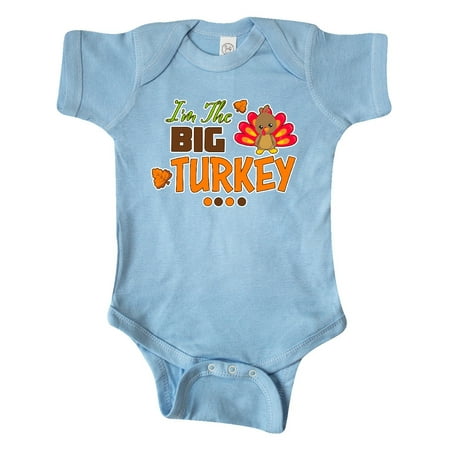 

Inktastic Thanksgiving Im The Big Turkey Gift Baby Boy or Baby Girl Bodysuit