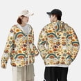 thumbnail image 5 of Picia Mushrooms And Rainbows Peace Women's Men's UPF 50+ Sun Protection Hoodie Shirt Long Sleeve SPF Fishing Outdoor UV Hiking Lightweight Shirts-3X-Large, 5 of 9