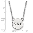 thumbnail image 2 of Sterling S. Rh-plated LogoArt Kappa Kappa Gamma Sm Enl Pend With Necklace; 18 inch; for Adults and Teens; for Women and Men, 2 of 2