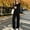 Black, variant on Womens 2 Piece Matching Lounge Sets Long Sleeve Henley Shirts Wide Leg Pants Airport Travel Outfits Black XL(XL)