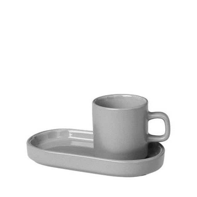 Blomus 63725 Tasses à Espresso PILAR Gris - Ensemble de 2