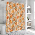 thumbnail image 6 of Tropical Plants Bathroom Shower Curtains with 12 Hooks Polyester Waterproof Shower Curtain for Stalls and Bathtubs Vintage Country Summer Orange Floral Leaf Decorative Bathroom Curtain 72x84 Inches, 6 of 9