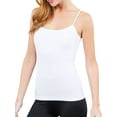 thumbnail image 3 of Active Basic Women & Juniors Solid Plain Adjustable Spaghetti Strap Layering Cropped Camisole Tank Top, 3 of 4