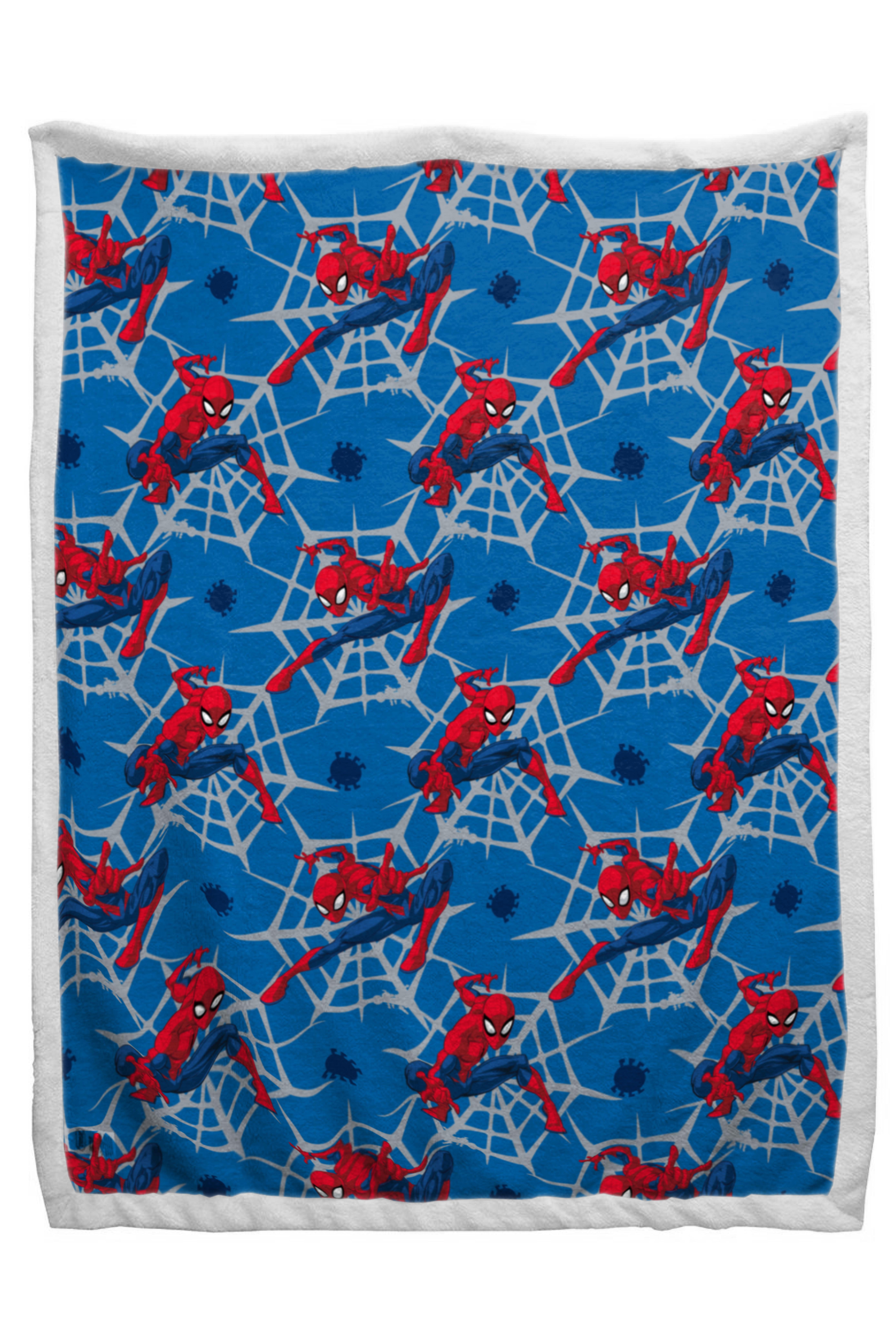 Marvel Spider-man Epic Hero Sherpa Backed Twin Plush Blanket 60 X 90 Inches for sale online 