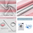 thumbnail image 4 of Pink White Striped Blackout Curtains for Bedroom/Living Room, Thermal Insulated Kitchen Curtains, Farmhouse Stripes Grommet Darkening Window Treatment Drapes 52"x72"x2, 4 of 8