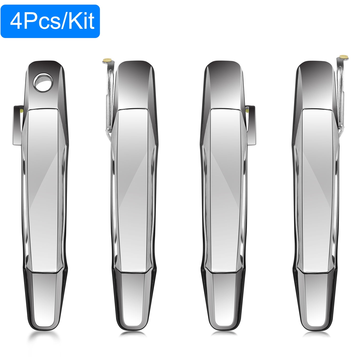 Front Black Textured Exterior Door Handle Set of 4 for Chevy GMC Pickup Truck