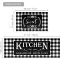 thumbnail image 2 of Buffalo Plaid Kitchen Mat Set of 2 Non Slip Thick Kitchen Rugs and Mats for Floor Comfort Standing Mats for Kitchen, Sink, Office, Laundry, 17"x47"+17"x28", 2 of 6