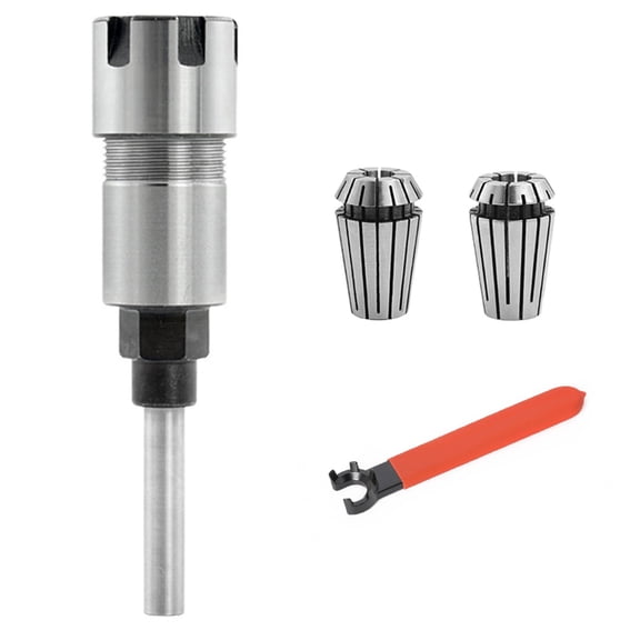 1/4Inch Shank Router Bit Collet Extension Chuck with ER16 6.35/8mm Spring Collet