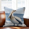thumbnail image 3 of Pillow Covers 16x16 Inch, Coastal Pelican Linen Pillowcase with Invisible Zipper, Modernism Art Oil Painting Birds Decorative Throw Pillow Covers Cushion Case for Couch Sofa Bed Living Room, 3 of 9